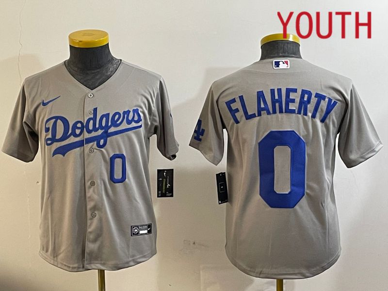 Youth New York Yankees #0 Flaherty grey 2024 Nike MLB Jersey 202411203->youth mlb jersey->Youth Jersey